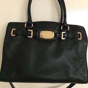 Michael Kors east/west black satchel